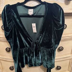 Maeve Velvet Green Top